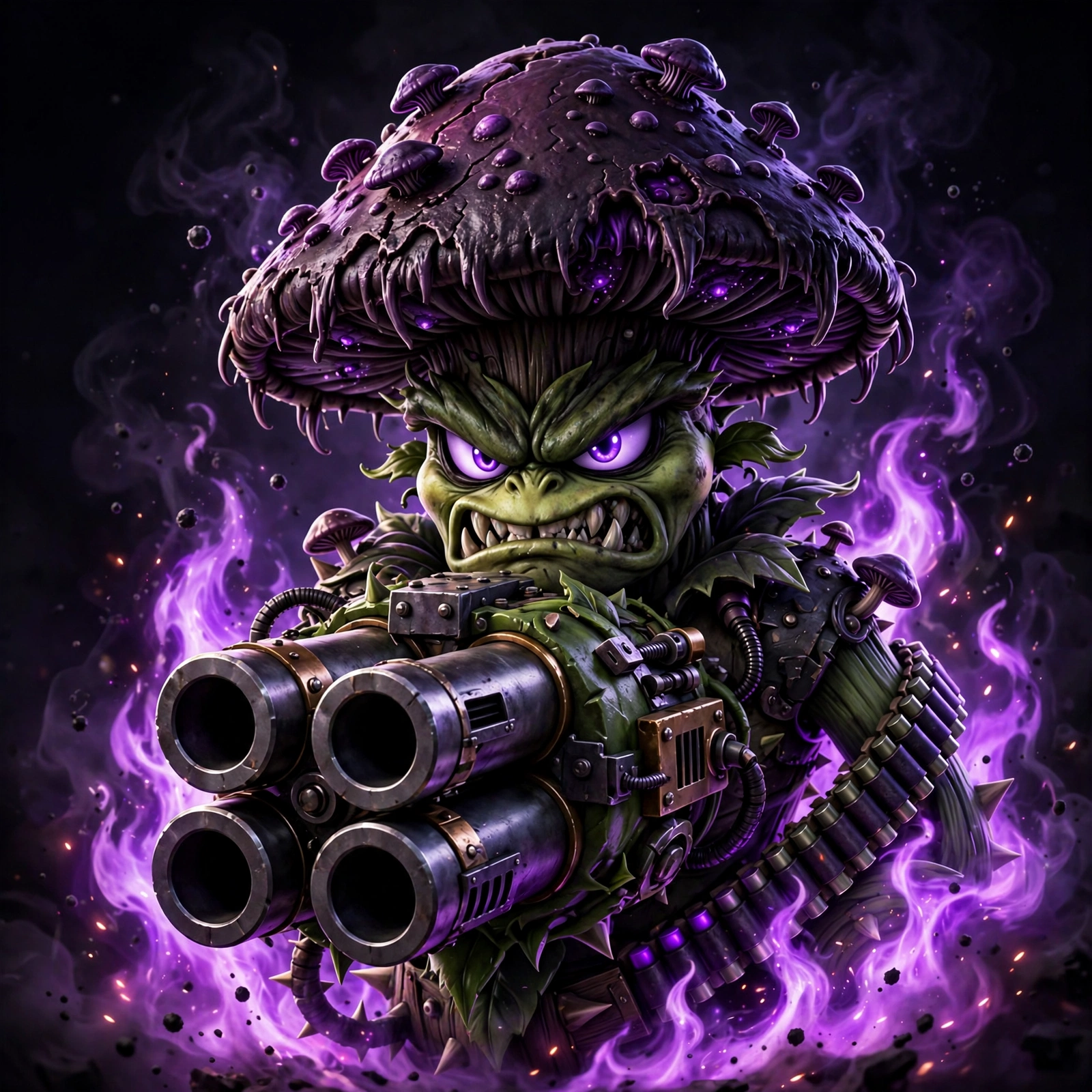 Gatling Doom fusion plant — PVZ Fusion plants and zombies roster