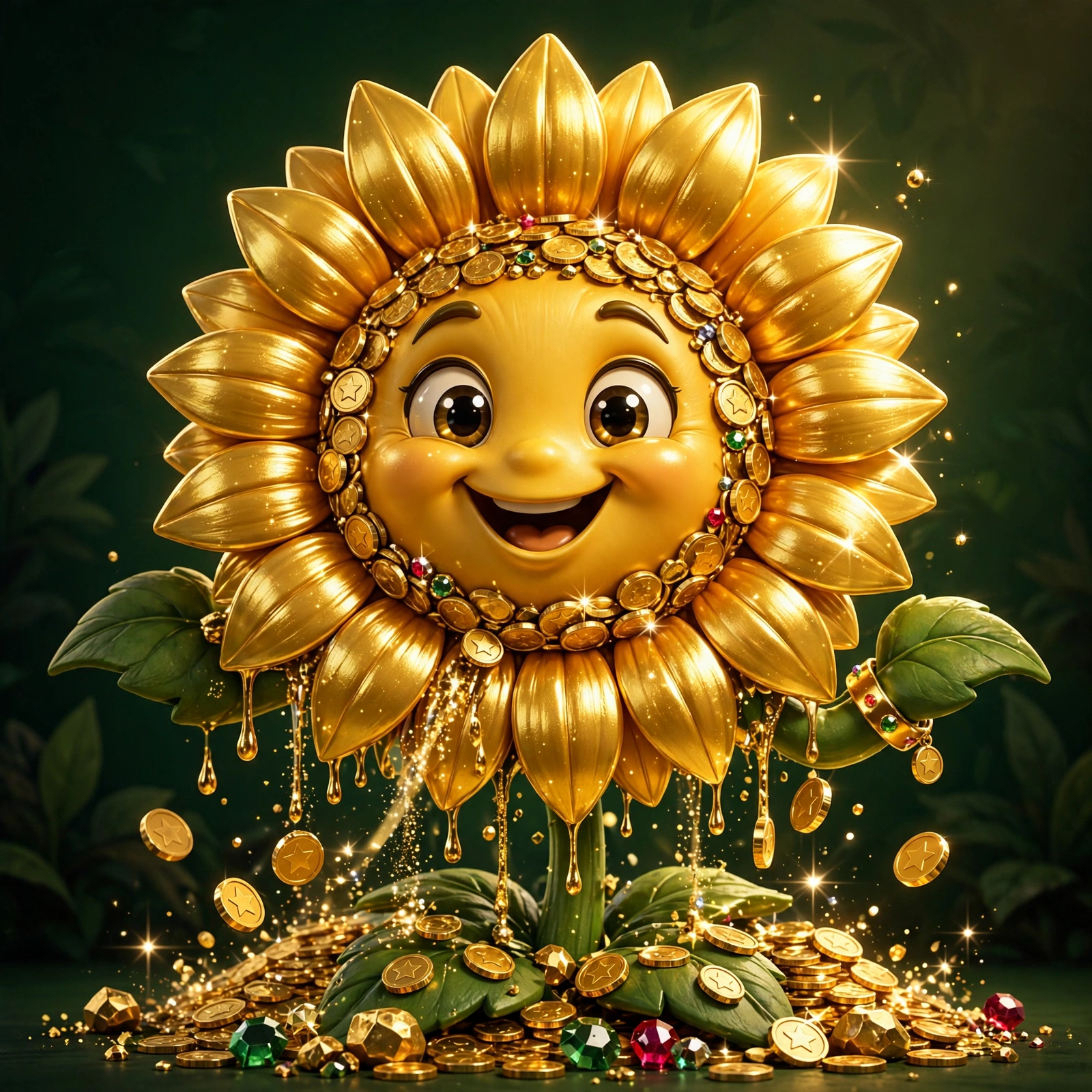 Gold Sunflower fusion plant in PVZ Fusion
