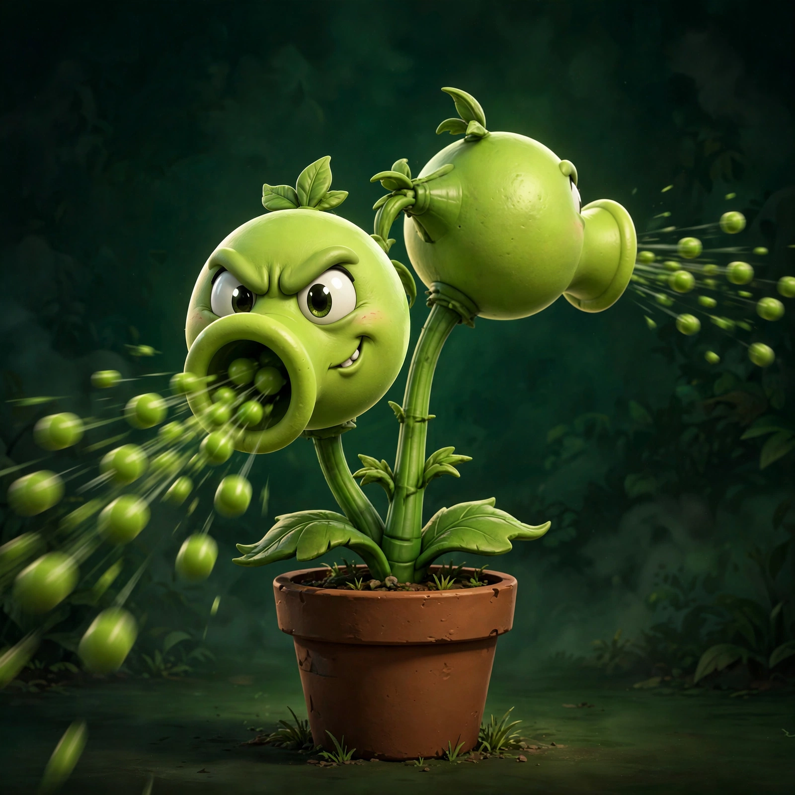 Split Pea fusion plant in PVZ Fusion