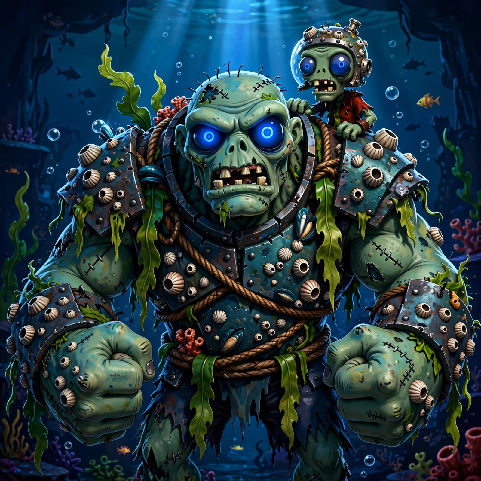 Abyssal Gargantuar zombie — PVZ Fusion plants and zombies roster