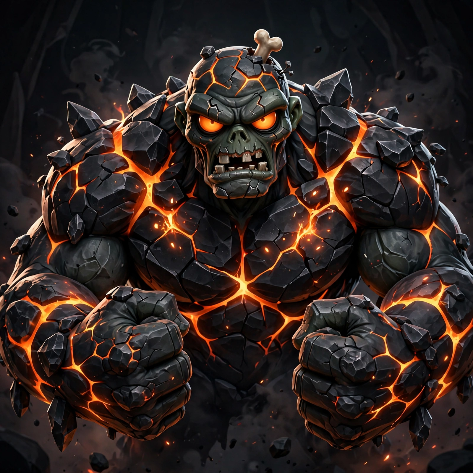 Obsidian Gargantuar zombie in PVZ Fusion