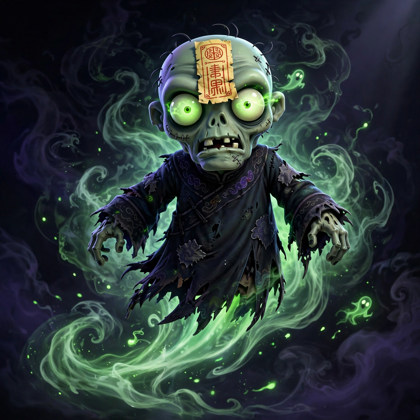 Undying Wraith zombie in PVZ Fusion